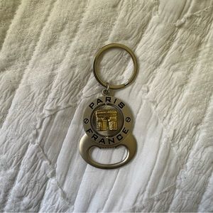 NWOT Paris France keychain souvenir with bottle opener silver and gold colors